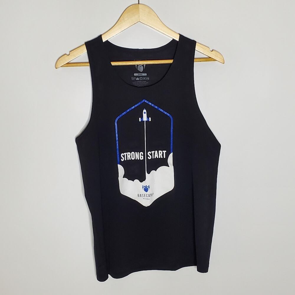 Basecamp Black Logo front tank top in Great used condition